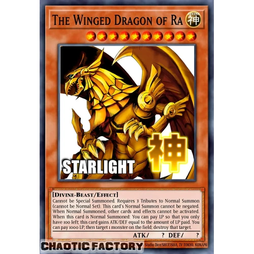 RA05-EN130 The Winged Dragon of Ra Starlight rare 1st Edition NM