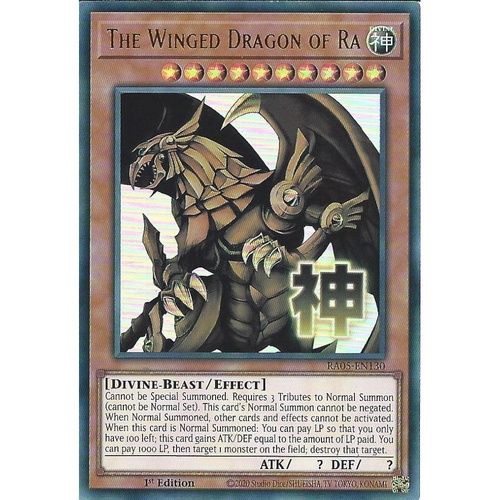 RA05-EN130 The Winged Dragon of Ra STAMP Ultra Rare 1st Edition NM
