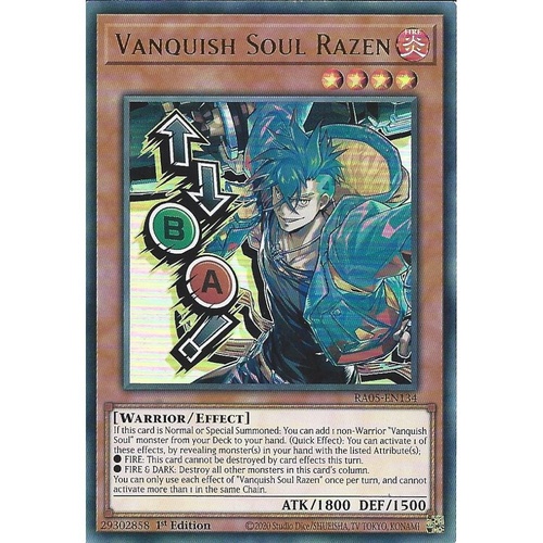 RA05-EN134 Vanquish Soul Razen STAMP Ultra Rare 1st Edition NM