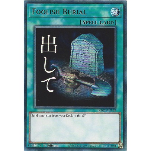RA05-EN138 Foolish Burial STAMP Ultra Rare 1st Edition NM