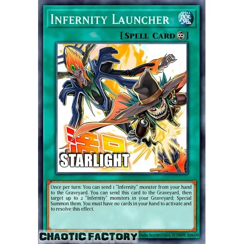 RA05-EN139 Infernity Launcher Starlight rare 1st Edition NM