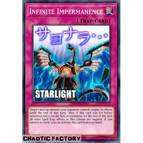 RA05-EN140 Infinite Impermanence Starlight rare 1st Edition NM