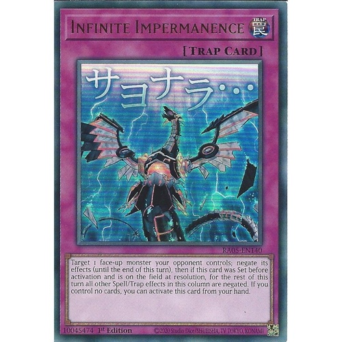 RA05-EN140 Infinite Impermanence STAMP Ultra Rare 1st Edition NM