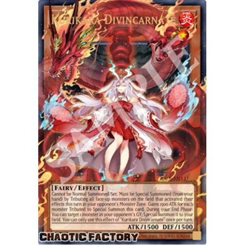 RA05-EN147 Kurikara Divincarnate (extended art) Ultra Rare 1st Edition NM