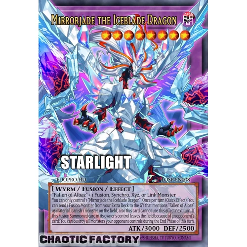 RA05-EN148 Mirrorjade the Iceblade Dragon (extended art) Starlight rare 1st Edition NM