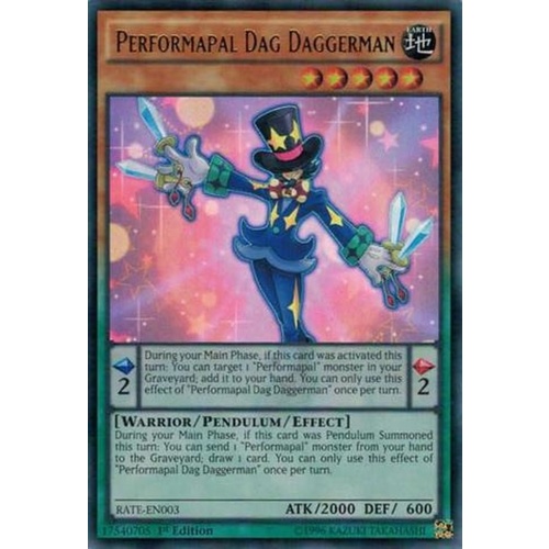 Performapal Dag Daggerman RATE-EN003 Ultra Rare 1st Edition NM
