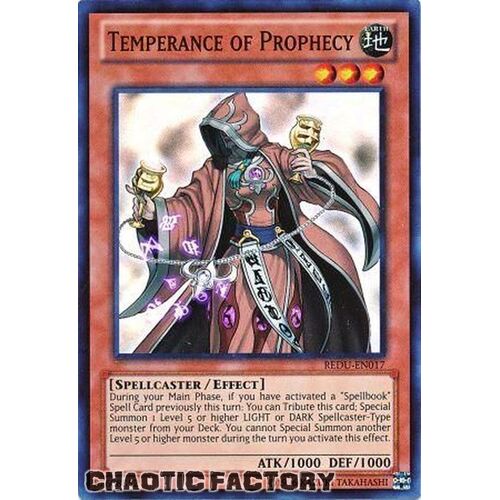 US PRINT Temperance of Prophecy - REDU-EN017 - Super Rare Unlimited NM