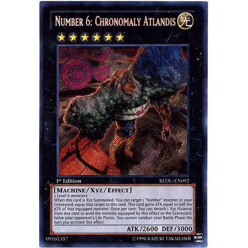 Number 6: Chronomaly Atlandis - REDU-EN092 - Secret Rare 1st Edition NM