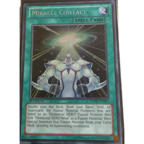 REDU-EN093 Miracle Contact Secret Rare Mint YuGiOh Card 1st edition NM
