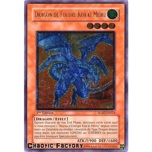 Ultimate Rare - Dragon de Foudre Koa'Ki Meiru / Koa'Ki Meiru Drago - RGBT-FR024 - 1st Edition NM