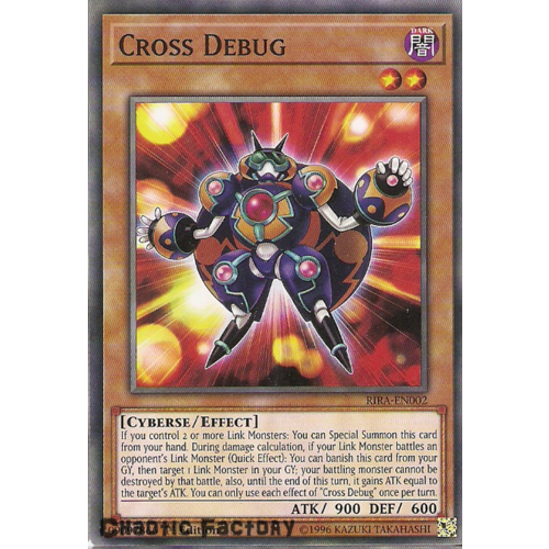 Yugioh RIRA-EN002 Cross Debug Common 1st Edition NM