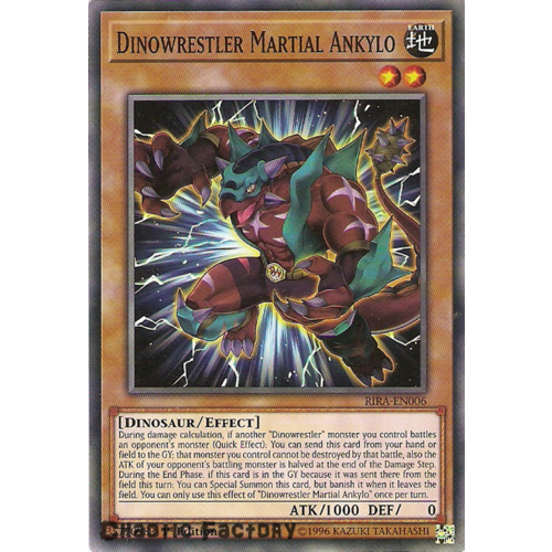 Yugioh RIRA-EN006 Dinowrestler Martial Ankylo Common 1st Edition NM