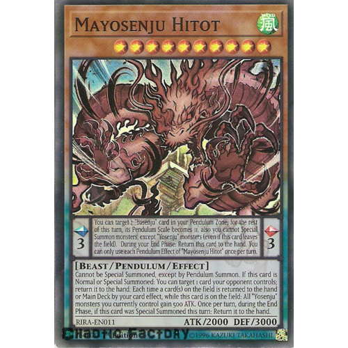 Yugioh RIRA-EN011 Mayosenju Hitot Super Rare 1st Edition NM