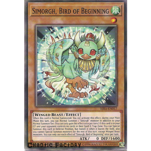 Yugioh RIRA-EN017 Simorgh, Bird of Beginning Common 1st Edition NM