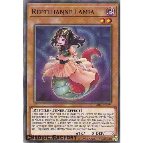 Yugioh RIRA-EN025 Reptilianne Lamia Common 1st Edition NM
