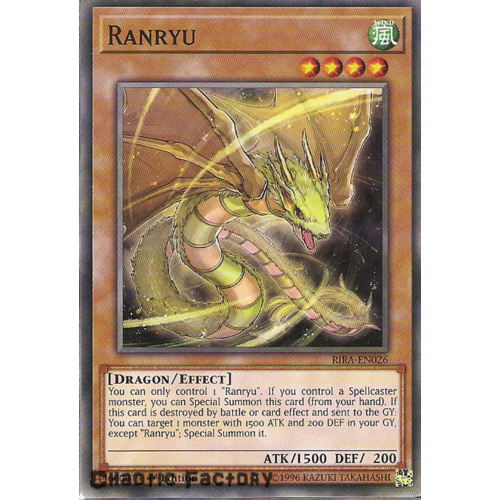Yugioh RIRA-EN026 Ranryu Common 1st Edition NM
