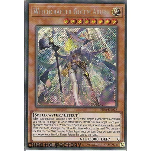 RIRA-EN028 Witchcrafter Golem Aruru Secret Rare UNLIMITED Edition NM
