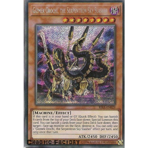 RIRA-EN029 Gizmek Orochi, the Serpentron Sky Slasher Secret Rare UNLIMITED Edition NM