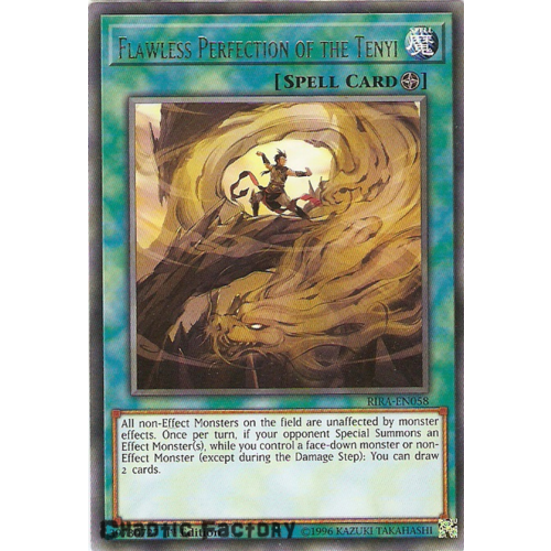 Yugioh RIRA-EN058 Flawless Perfection of the Tenyi Rare 1st Edition NM