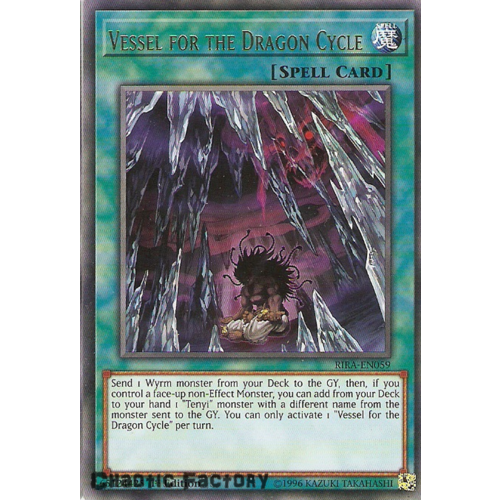 Yugioh RIRA-EN059 Vessel for the Dragon Cycle Rare 1st Edition NM