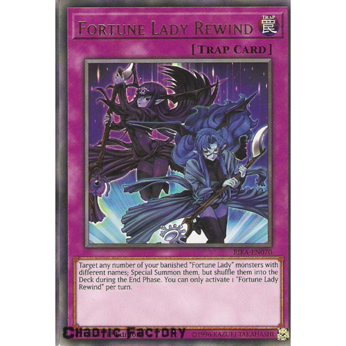 Yugioh RIRA-EN070 Fortune Lady Rewind Rare 1st Edition NM