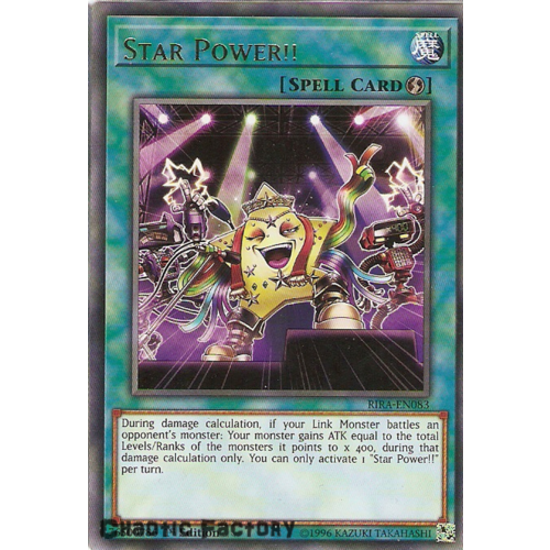 Yugioh RIRA-EN083 Star Power!! Rare 1st Edition NM