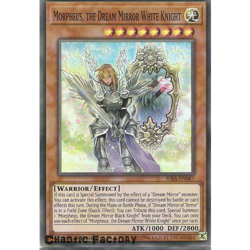 Yugioh RIRA-EN087 Morpheus, the Dream Mirror White Knight Super Rare 1st Edition NM