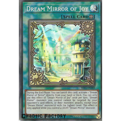 Yugioh RIRA-EN089 Dream Mirror of Joy Super Rare 1st Edition NM