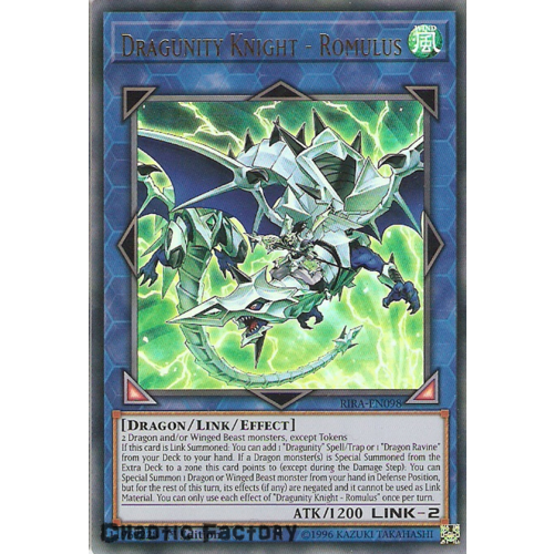 RIRA-EN098 Dragunity Knight - Romulus Ultra Rare UNLIMITED Edition NM