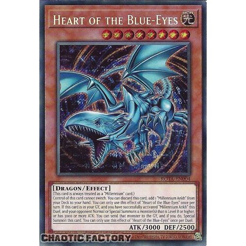 ROTA-EN004 Heart of the Blue-Eyes Secret Rare 1st Edition NM