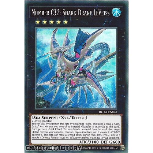 ROTA-EN041 Number C32: Shark Drake LeVeiss Super Rare 1st Edition NM