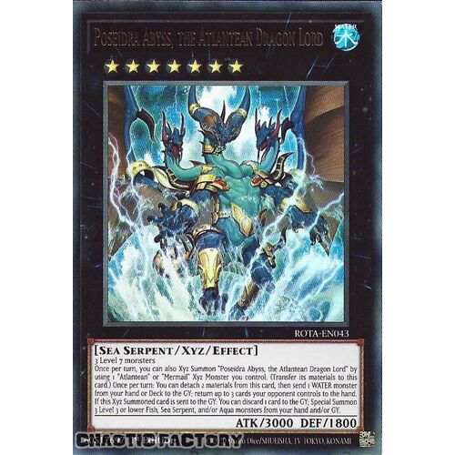 ROTA-EN043 Poseidra Abyss, the Atlantean Dragon Lord Ultra Rare 1st Edition NM