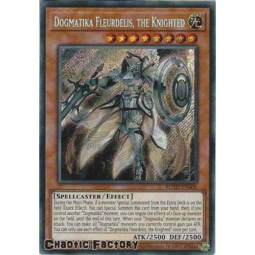 ROTD-EN008 Dogmatika Fleurdelis, the Knighted Secret Rare 1st Edition NM