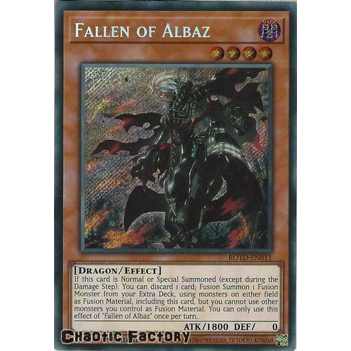 ROTD-EN011 Fallen of Albaz Secret Rare 1st Edition NM