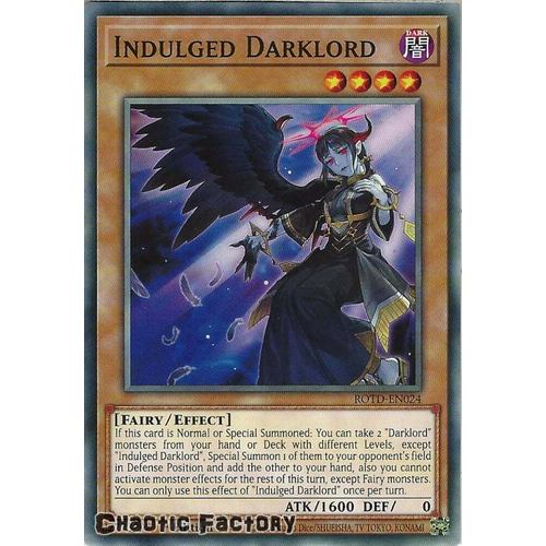 ROTD-EN024 Indulged Darklord Common 1st Edition NM