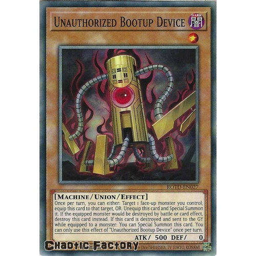ROTD-EN027 Unauthorized Bootup Device Common 1st Edition NM