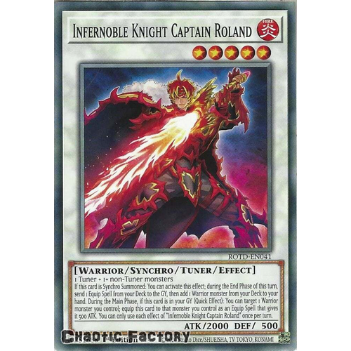 ROTD-EN041 Infernoble Knight Captain Roland Common 1st Edition NM