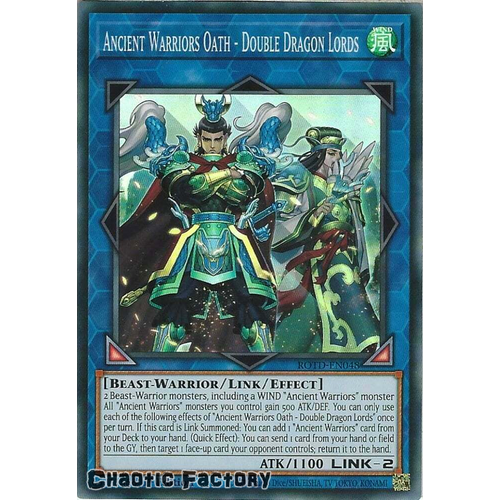 ROTD-EN048 Ancient Warriors Oath - Double Dragon Lords Super Rare 1st Edition NM