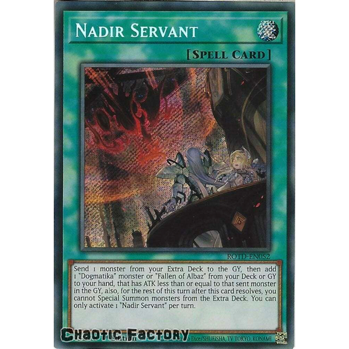 ROTD-EN052 Nadir Servant Secret Rare 1st Edition NM