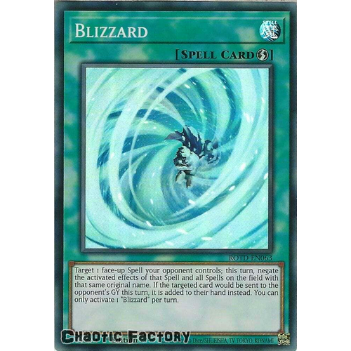 ROTD-EN063 Blizzard Super Rare 1st Edition NM