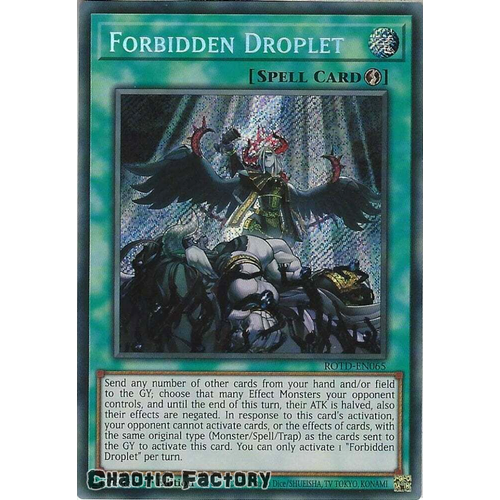 ROTD-EN065 Forbidden Droplet Secret Rare 1st Edition NM