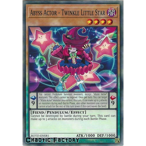 ROTD-EN081 Abyss Actor - Twinkle Little Star Common 1st Edition NM