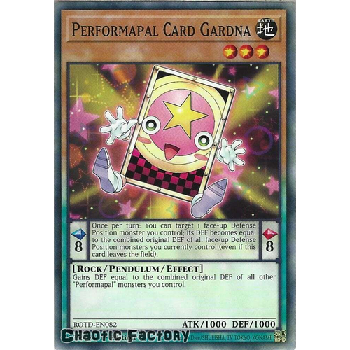ROTD-EN082 Performapal Card Gardna Common 1st Edition NM