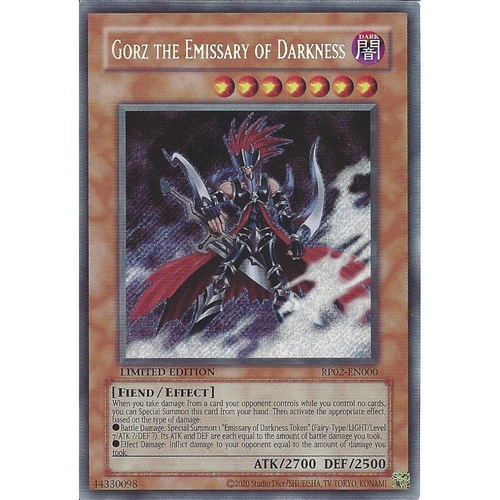 RP02-EN000 Gorz the Emissary of Darkness Secret Rare NM