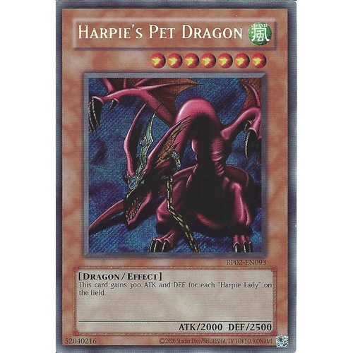RP02-EN093 Harpie's Pet Dragon Secret Rare NM