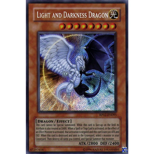 RP02-EN095 Light and Darkness Dragon Secret Rare LP