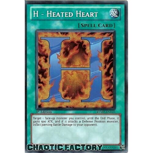 H - Heated Heart - RYMP-EN023 - Secret Rare 1st Edition NM