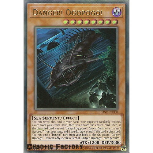 Yuigoh SAST-EN000 Danger! Ogopogo! Ultra Rare 1st Edition NM