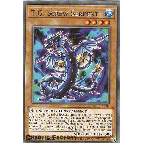 Yuigoh SAST-EN009 T.G. Screw Serpent Rare 1st Edition NM
