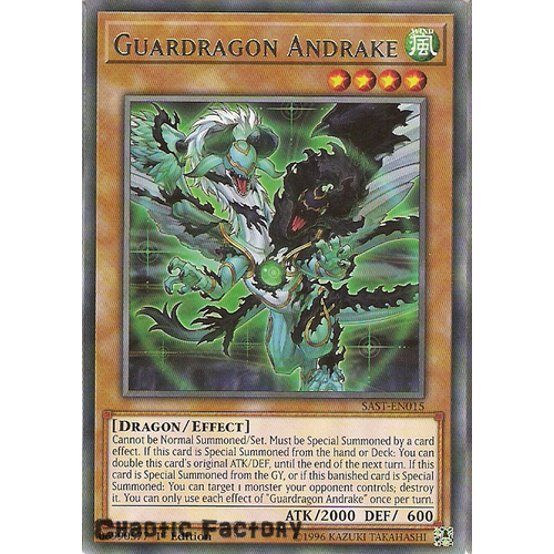 Yuigoh SAST-EN015 Guardragon Andrake Rare 1st Edition NM